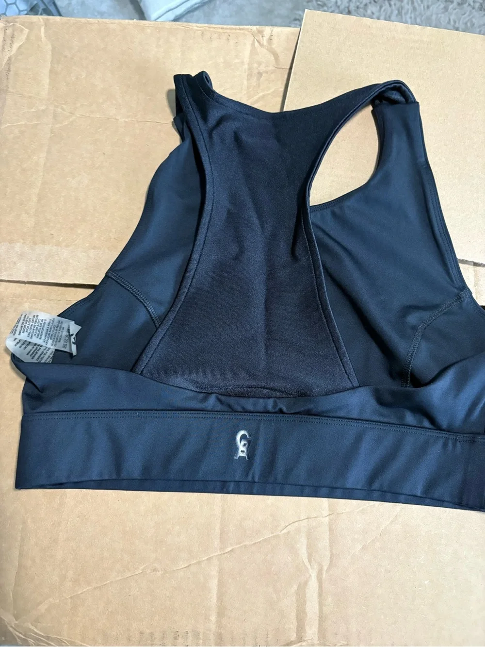 Good American Black Logo-Trim Active Leggings & Sports Bra